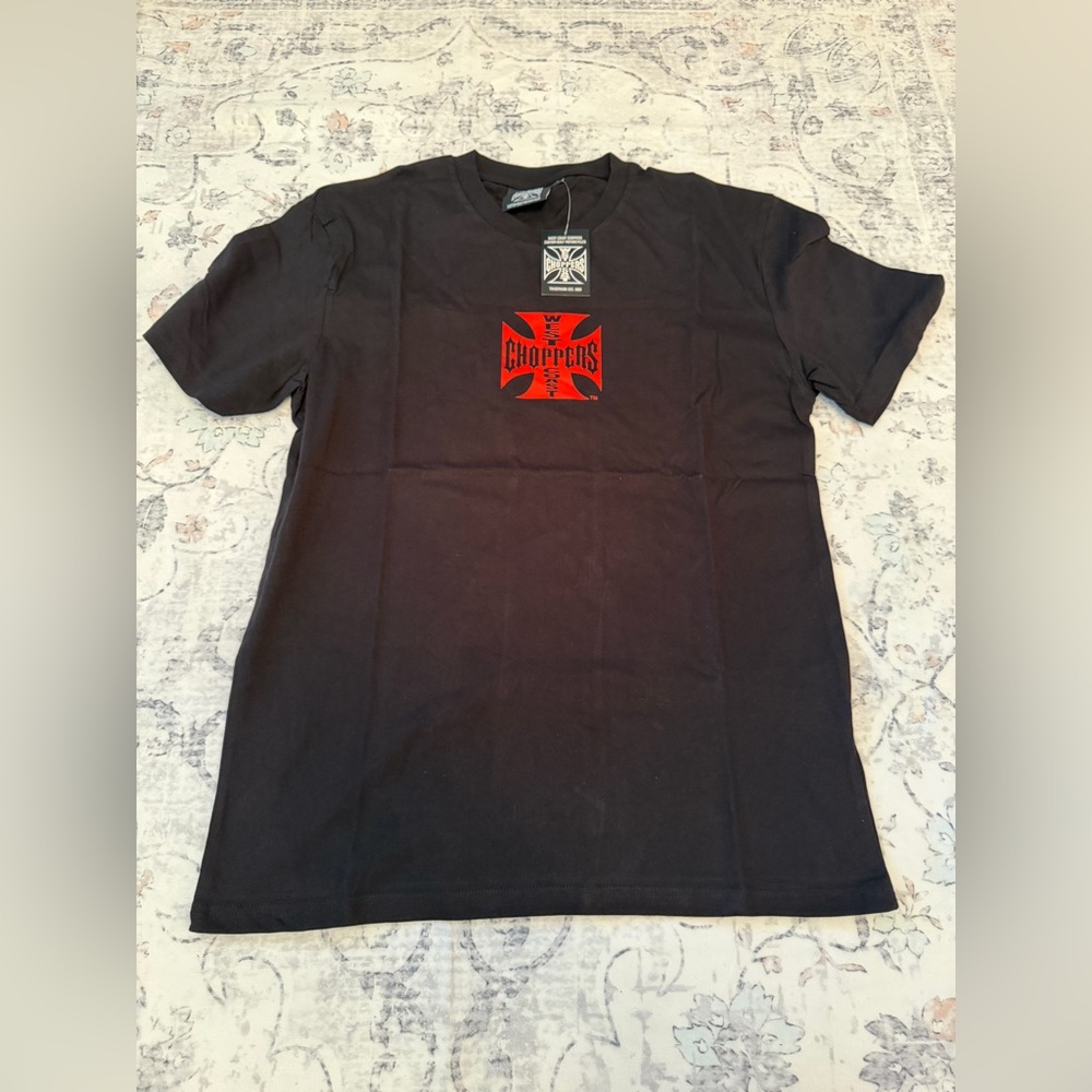 WEST COAST CHOPPERS OG CLASSIC TEE - BLACK RED - Picture 3 of 6